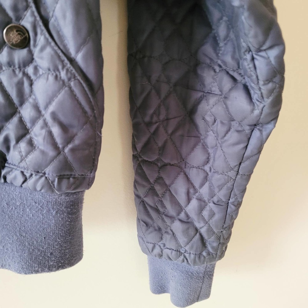 The North Face sz S Womens Blue Quilted Bomber Jacket *Flaws* - Picture 5 of 11